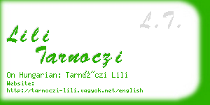 lili tarnoczi business card